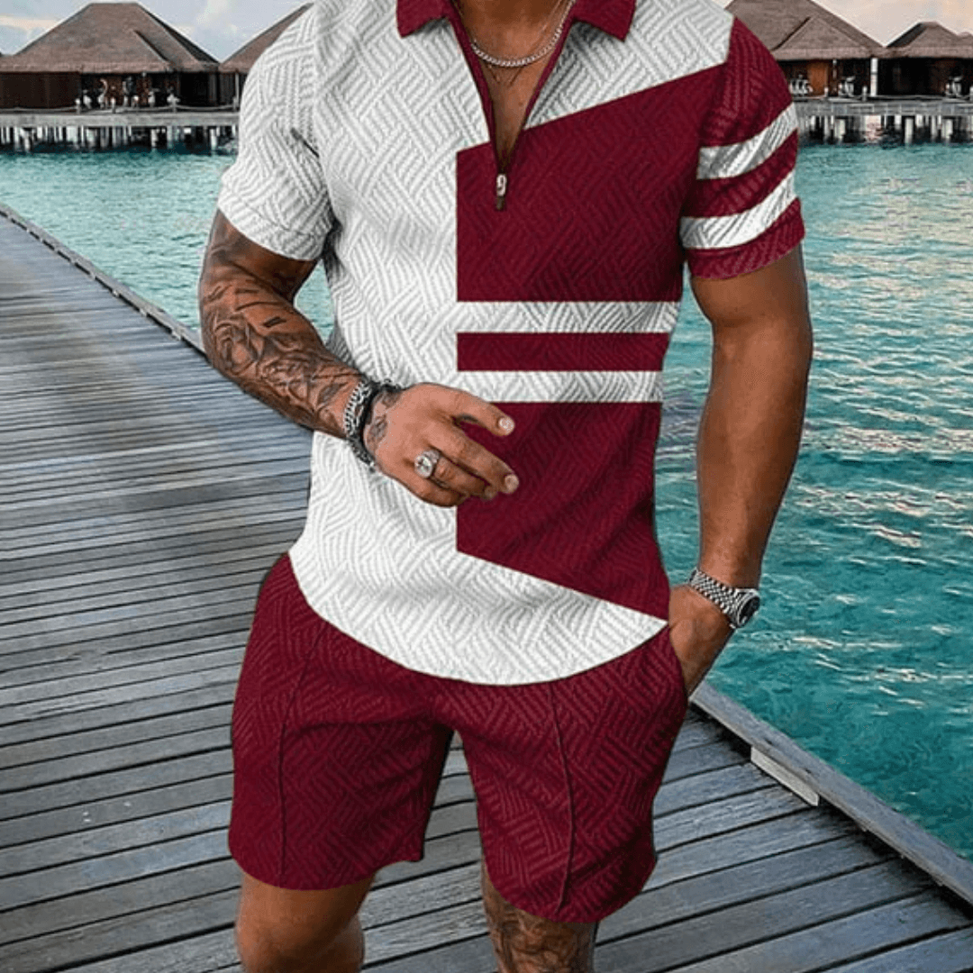 Mel Ruby Polo Shirt And Shorts Co-Ord