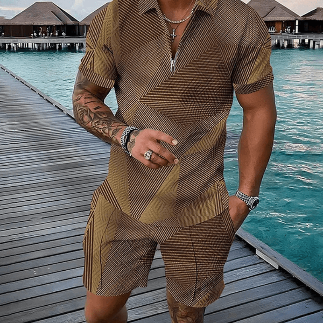 Desert Storm Polo Shirt And Short Co-Ord