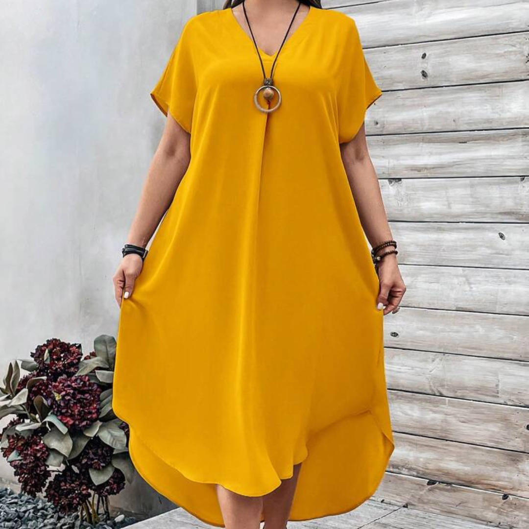 Margaux | robe en mousseline de coton unicolore