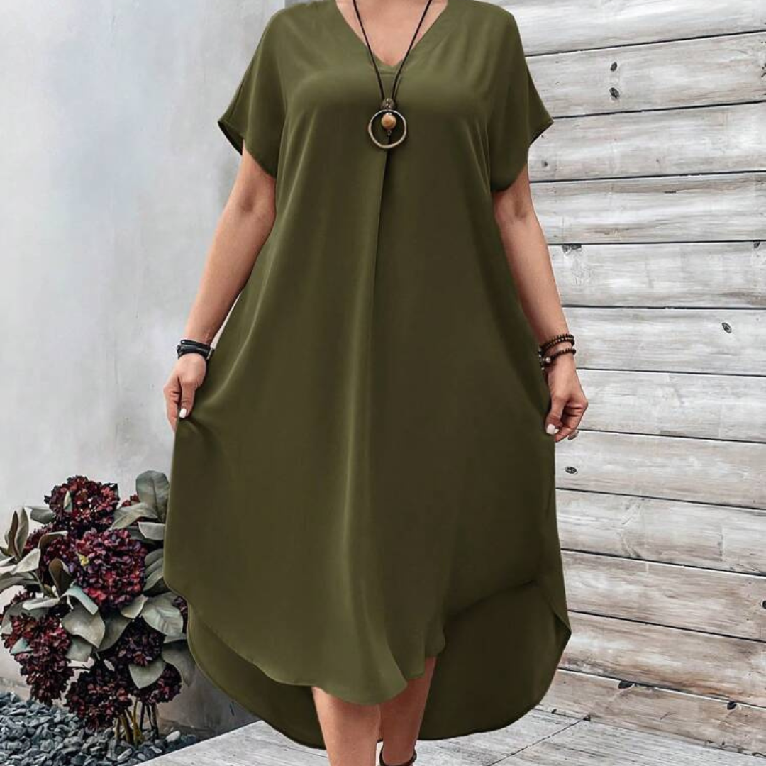 Margaux | robe en mousseline de coton unicolore