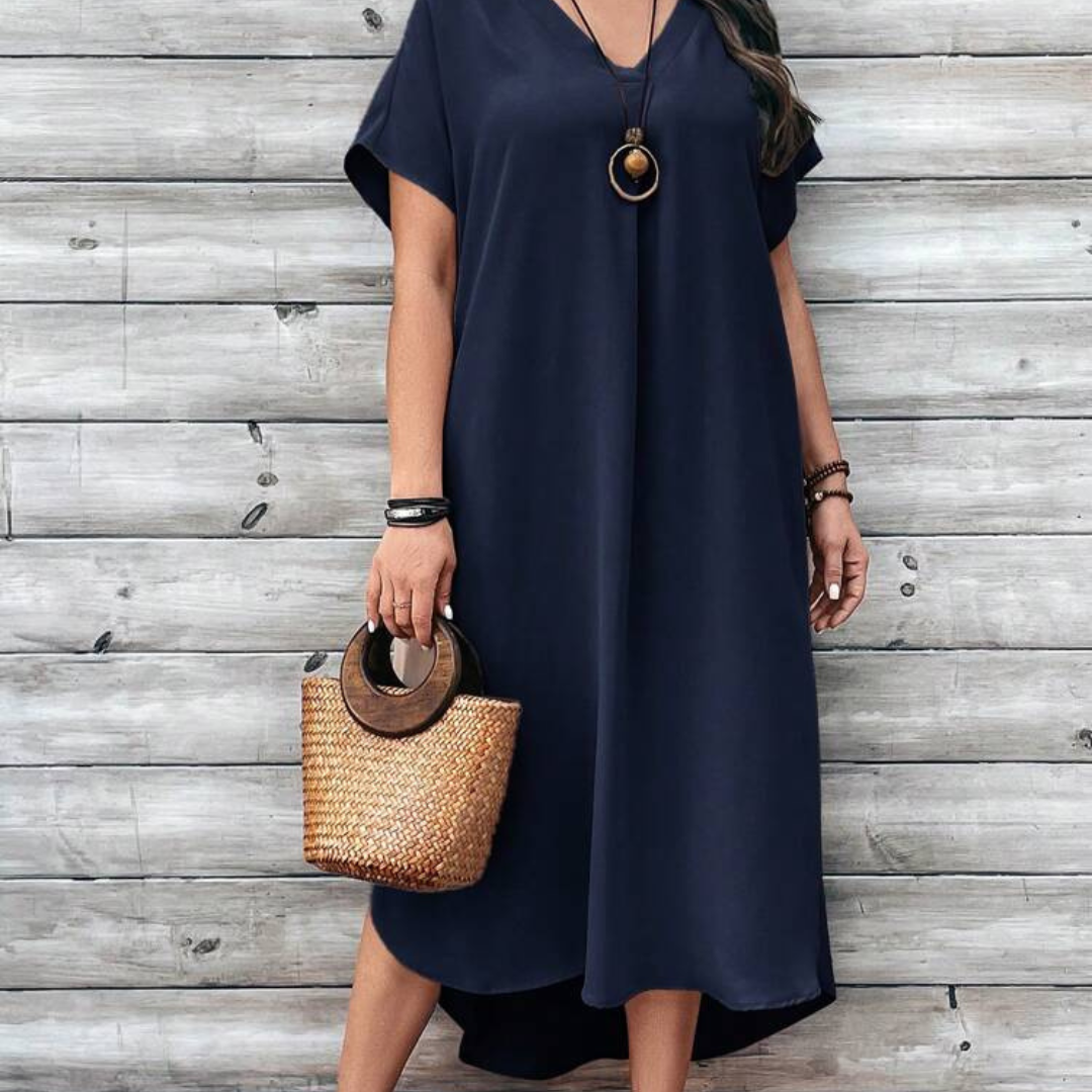 Margaux | robe en mousseline de coton unicolore