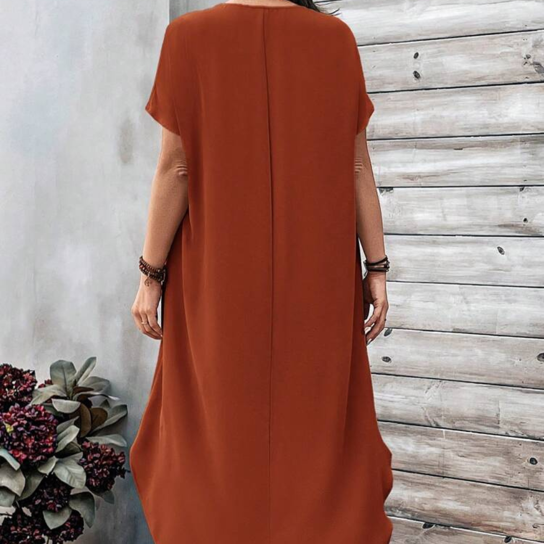 Margaux | robe en mousseline de coton unicolore