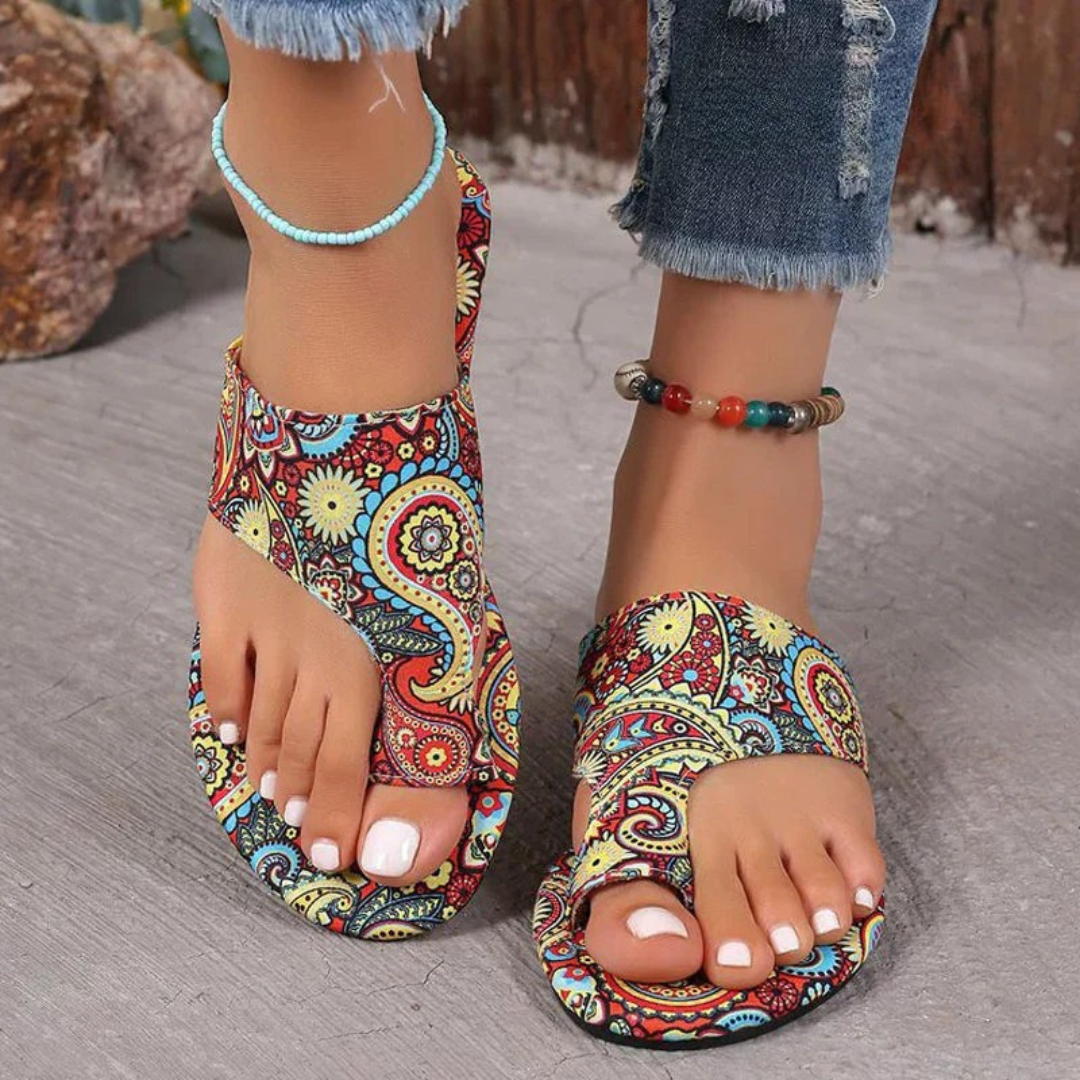 Erme | Sandales plates orthopédiques légères pour femmes. Vintage et moderne combinés.