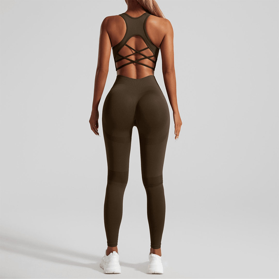 Yoga Set 2-Piece: Leggings and Top-Bra