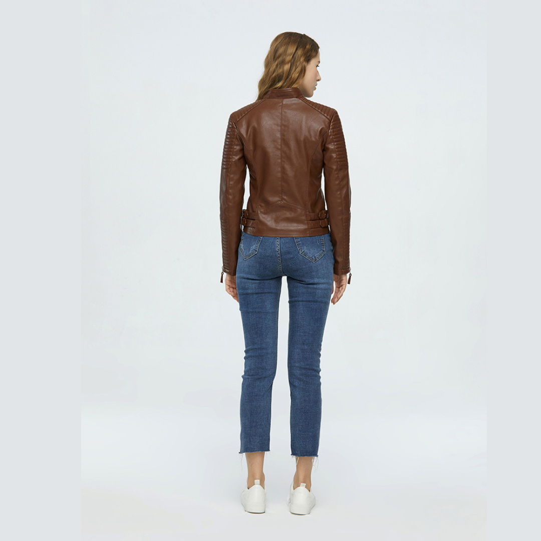 Charlotte | Veste en cuir véritable