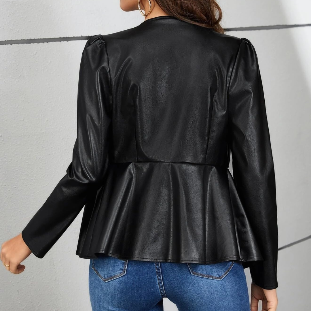 Delphine | Veste en cuir véritable