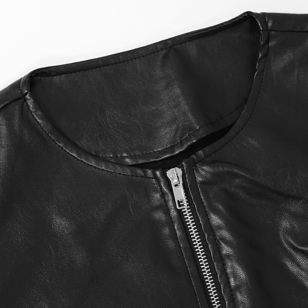 Delphine | Veste en cuir véritable