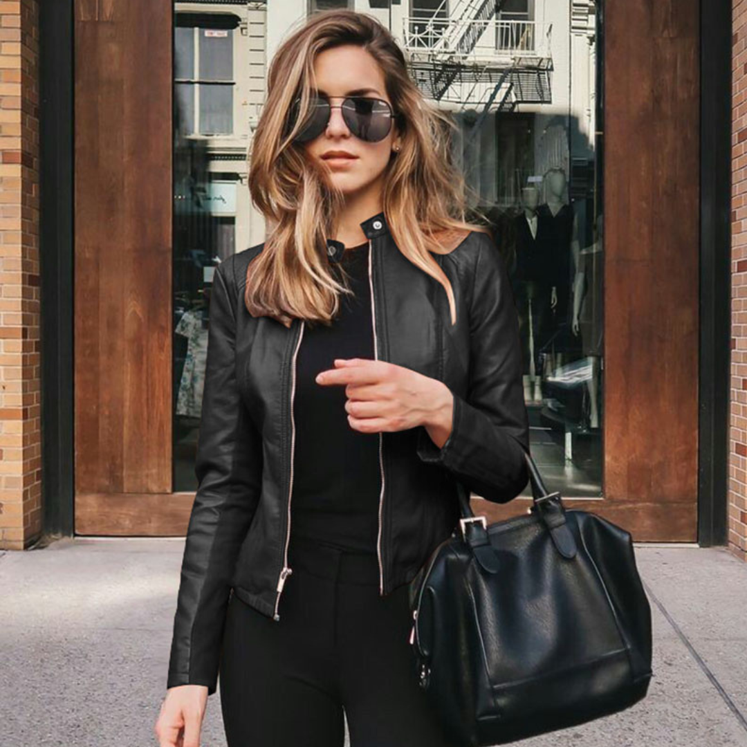 Madeleine | Veste en cuir véritable