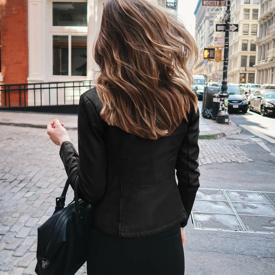 Madeleine | Veste en cuir véritable