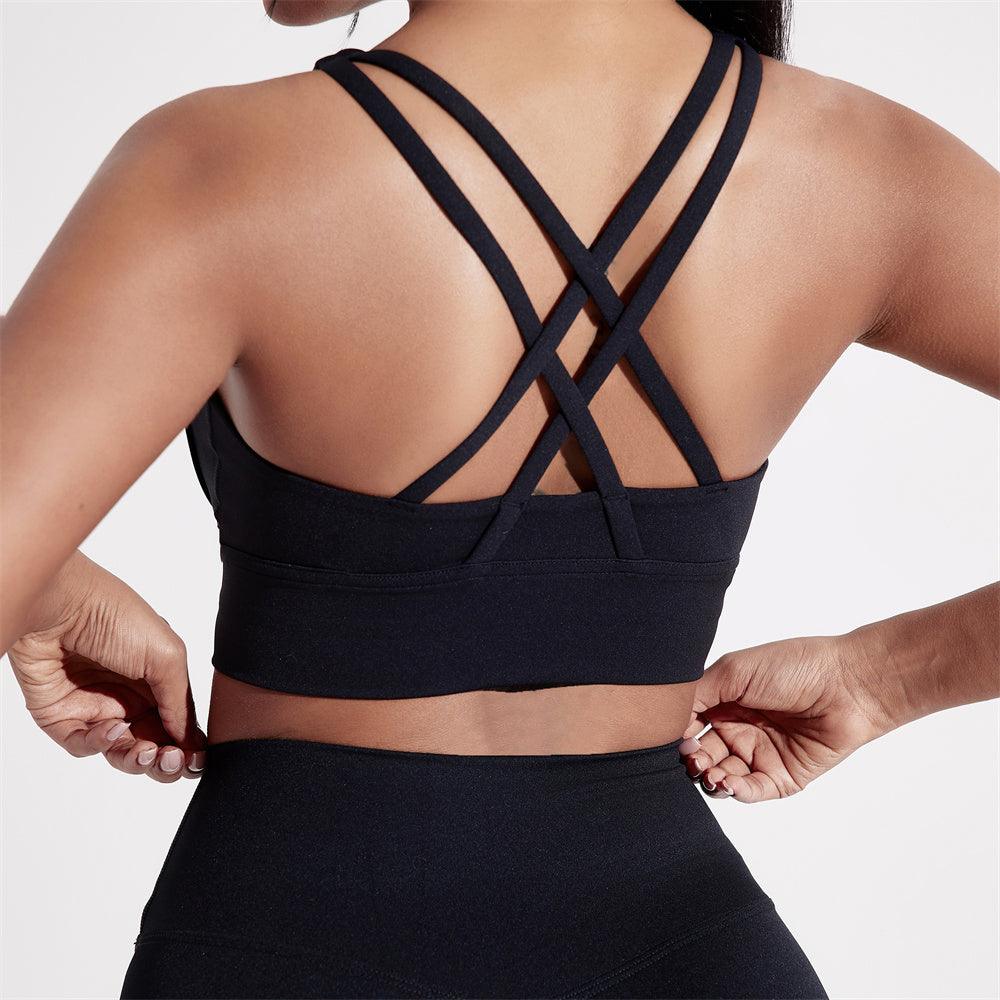 Bra fitness with cross back