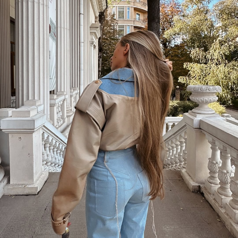 Félicie | Perfecto en cuir véritable