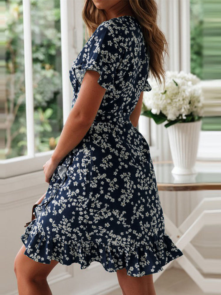 Soline | Robe fleurie en mousseline de coton