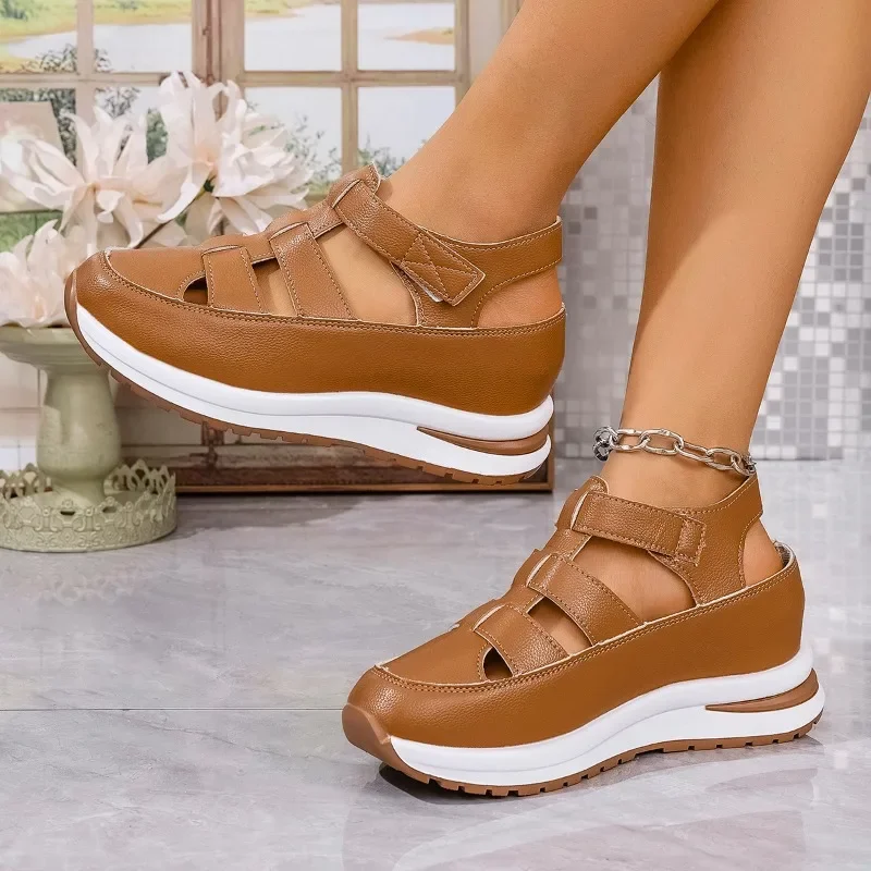 Elisa | Sandales orthopédiques velcro pour femmes à bout fermé