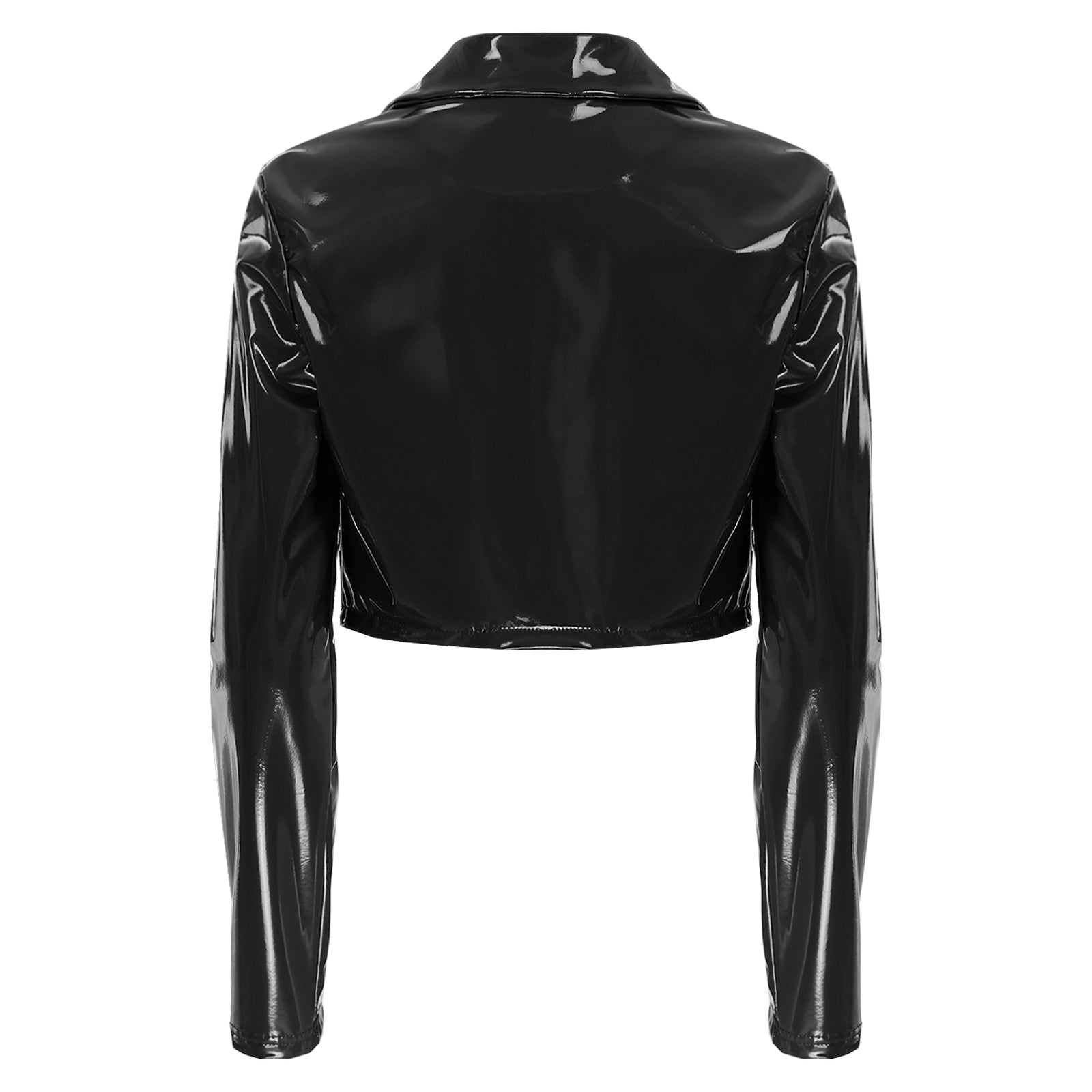 Gisèle | Veste en cuir véritable brillant