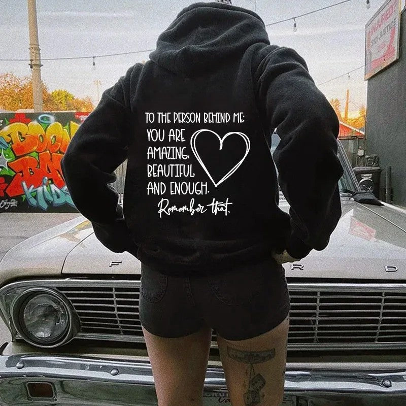 Céleste™ | Sweat-shirt oversize avec inscription au dos