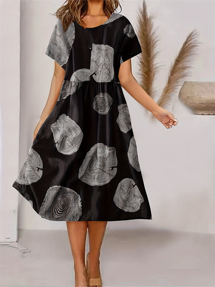 Agathe | Patterned chiffon dress