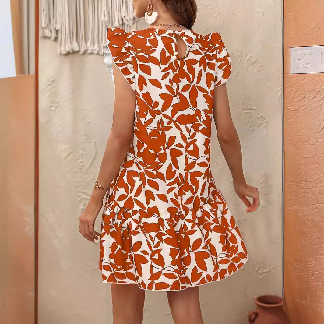 Audrey | Robe à imprimé en chiffon