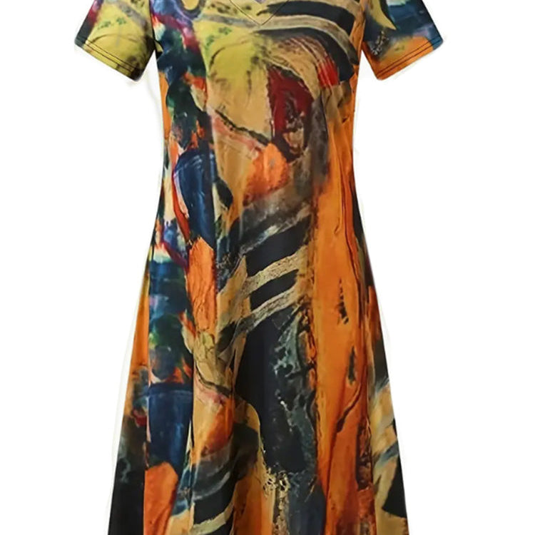 Manon | Robe à motifs en tissu chiffon