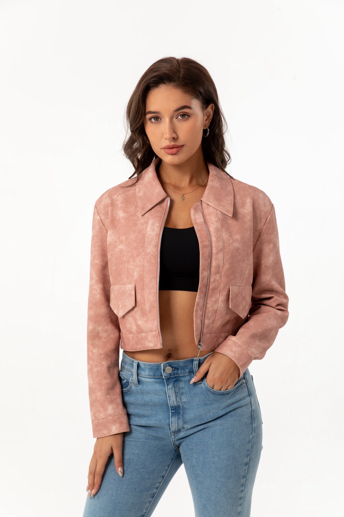 Clara | Genuine Suede Leather Jacket