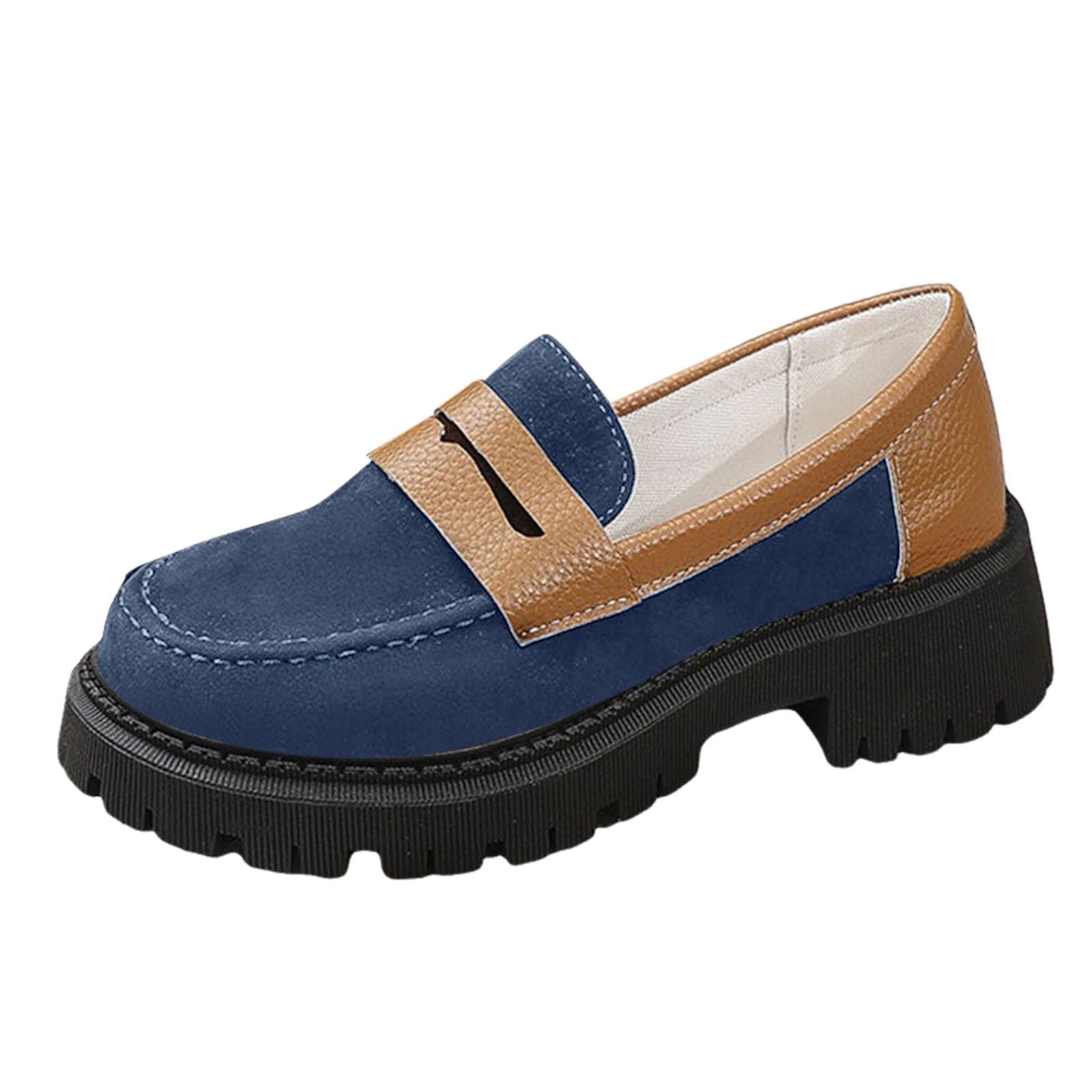 Josiane | Suede and genuine leather loafers, comfortable and with a comfortable sole