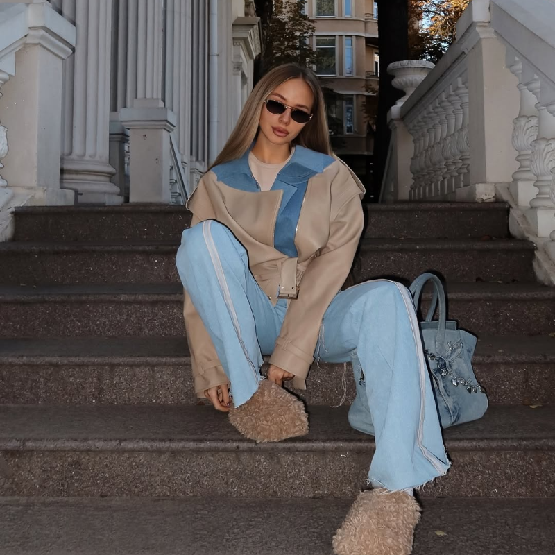 Félicie | Perfecto en cuir véritable