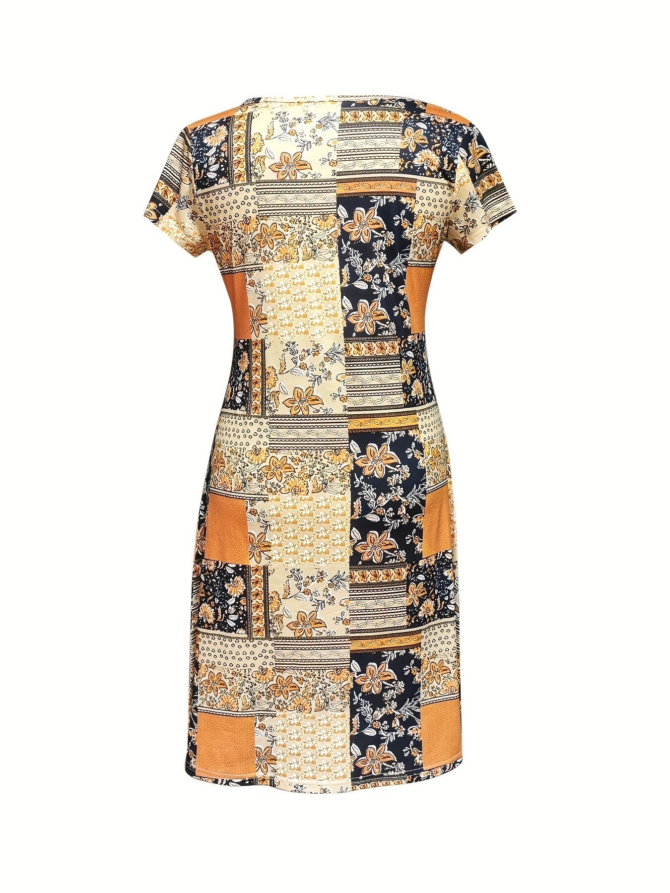 Aurélie | Robe à motifs en tissu chiffon