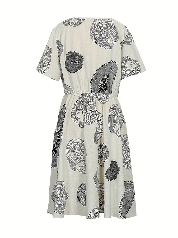 Agathe | Patterned chiffon dress