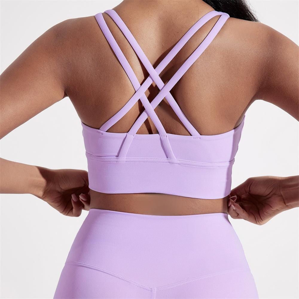 Bra fitness with cross back