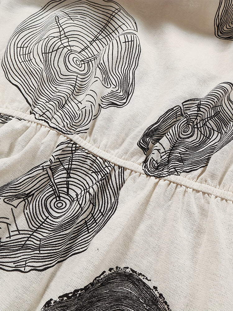 Agathe | Patterned chiffon dress