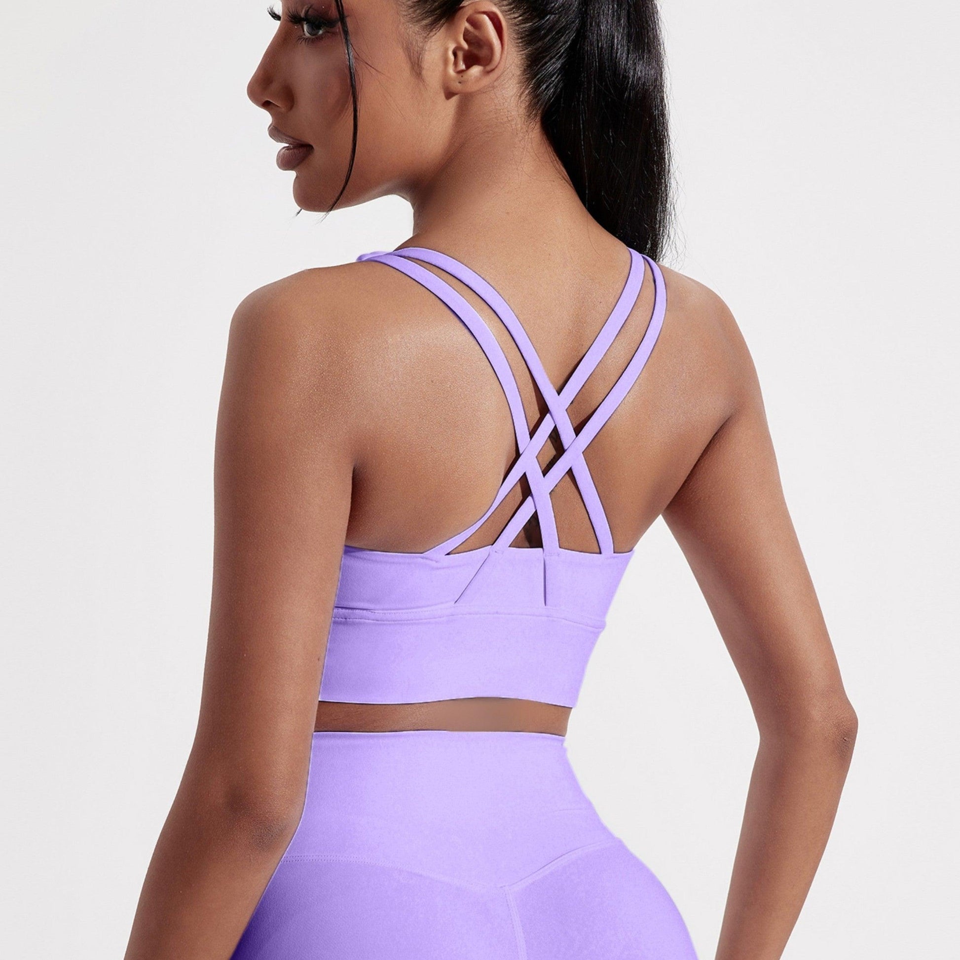 Bra fitness with cross back