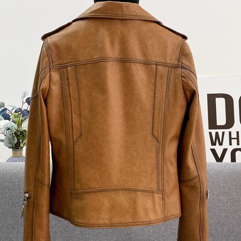 Roxane | Véritable veste en cuir antique