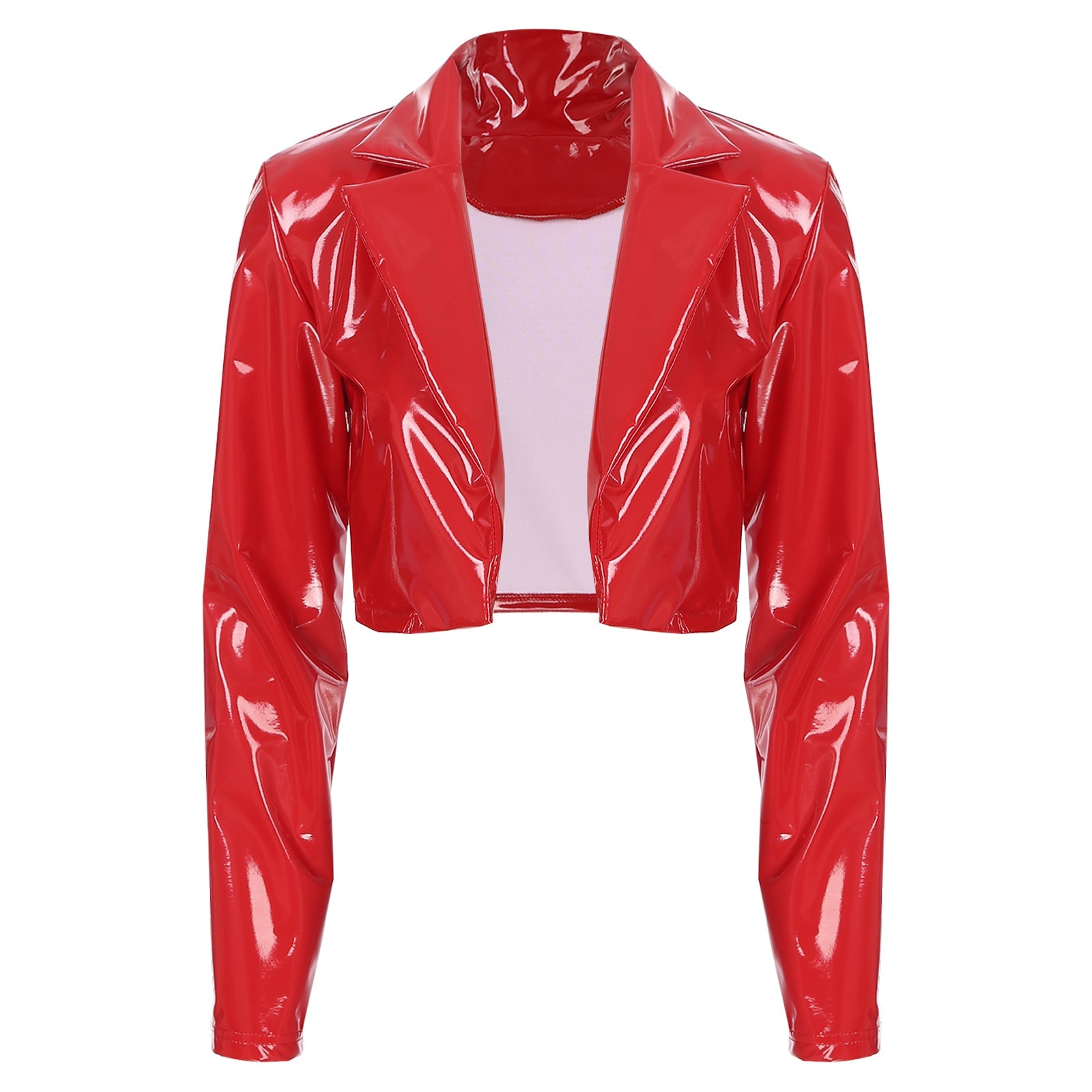 Gisèle | Veste en cuir véritable brillant