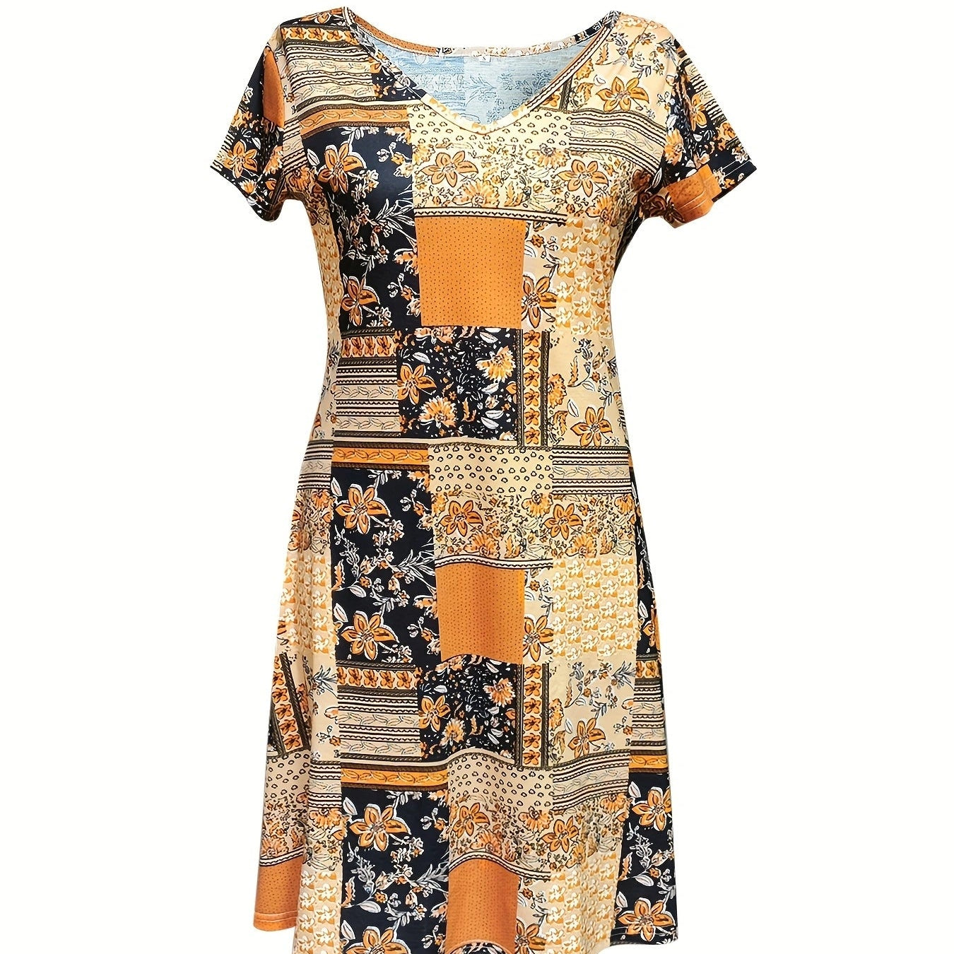 Aurélie | Robe à motifs en tissu chiffon