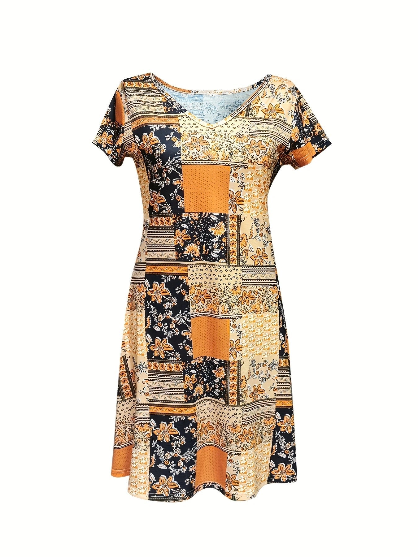 Aurélie | Robe à motifs en tissu chiffon