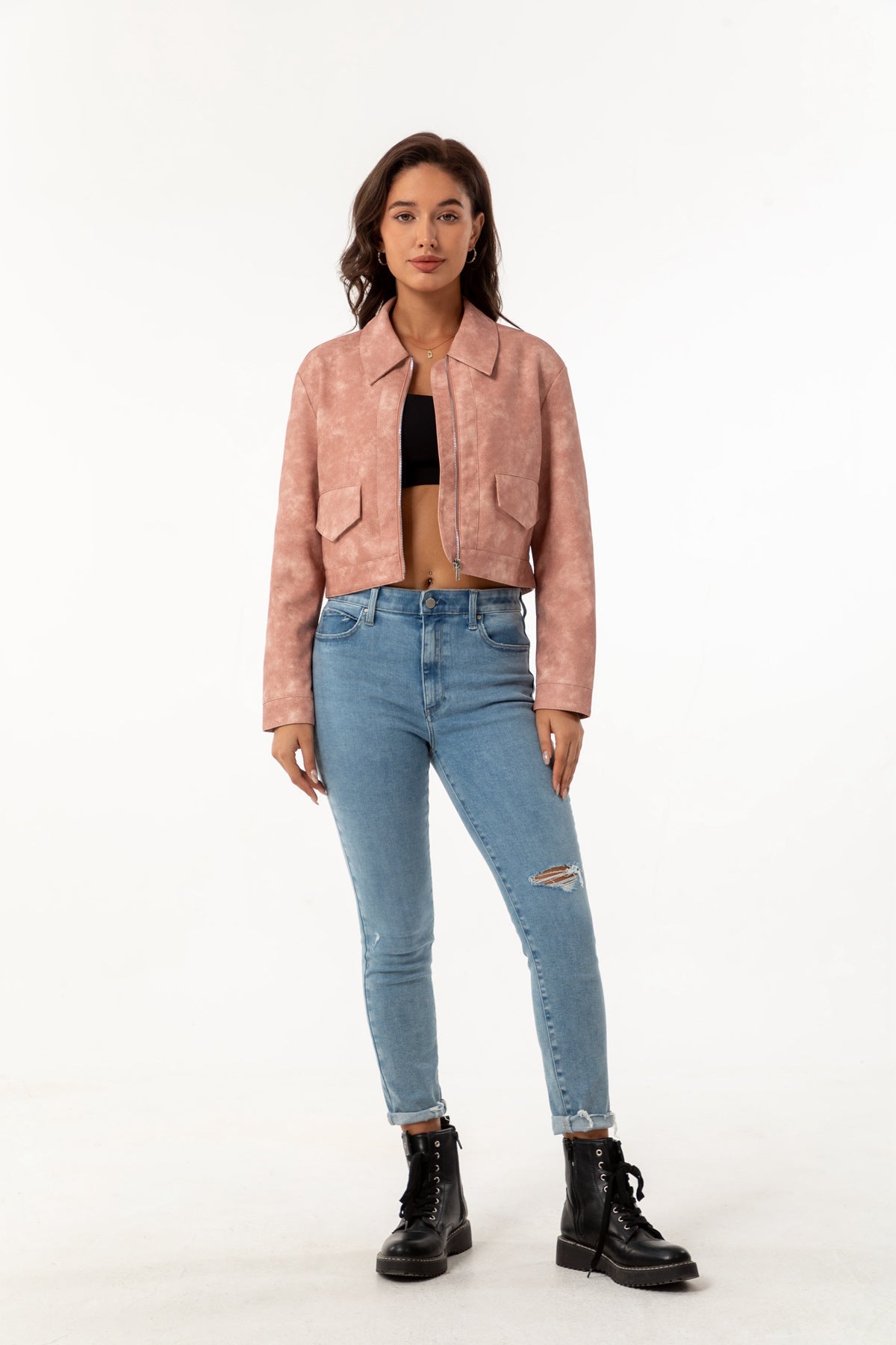 Clara | Genuine Suede Leather Jacket
