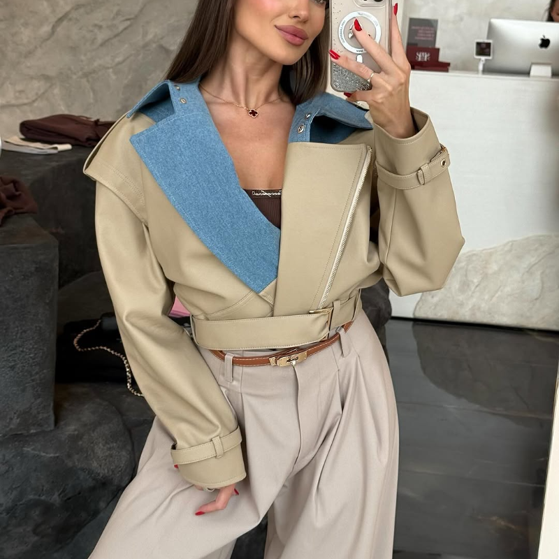 Félicie | Perfecto en cuir véritable