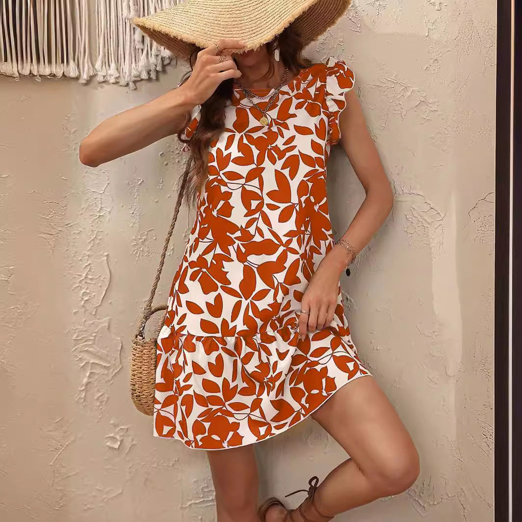 Audrey | Robe à imprimé en chiffon