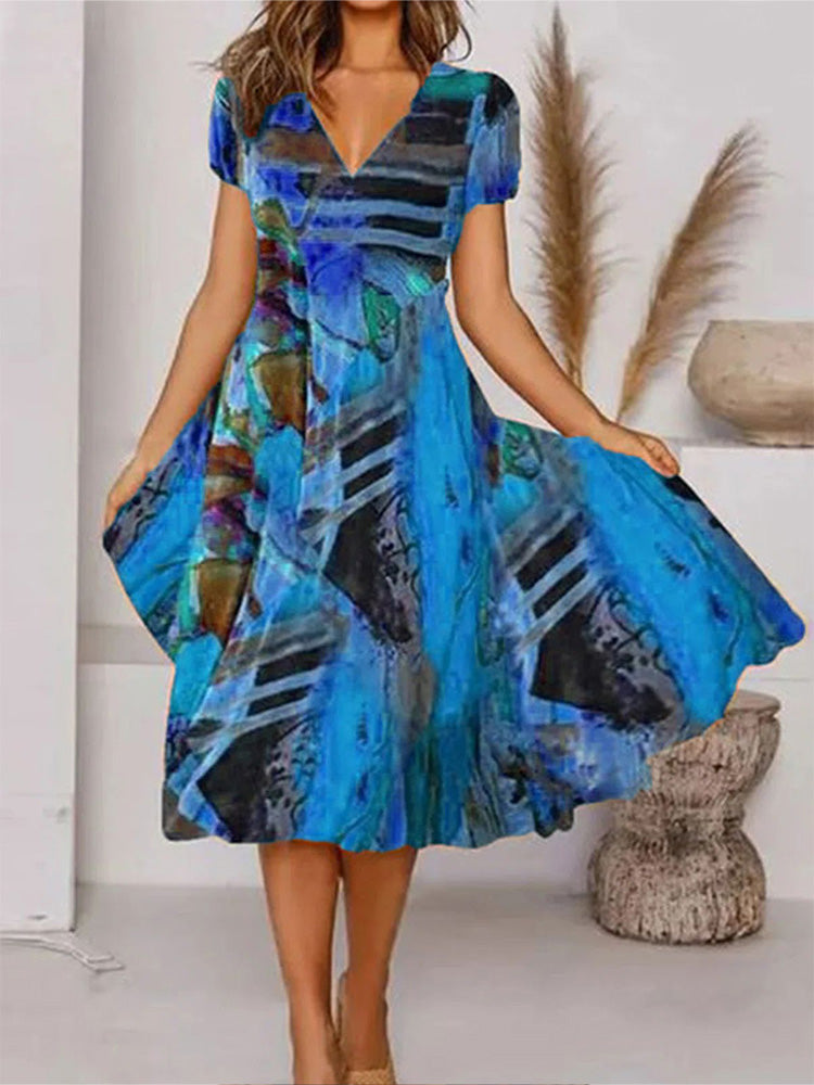 Manon | Robe à motifs en tissu chiffon