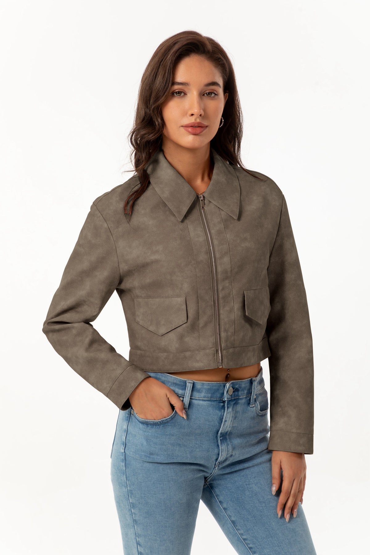 Clara | Genuine Suede Leather Jacket