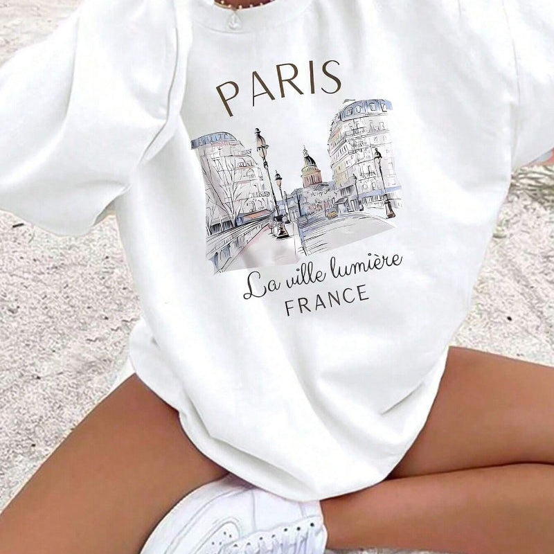 Éléonore™ | Sweat-shirt blanc oversize