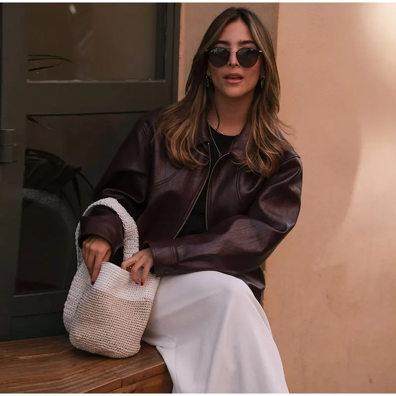 Gabrielle | Veste en cuir véritable