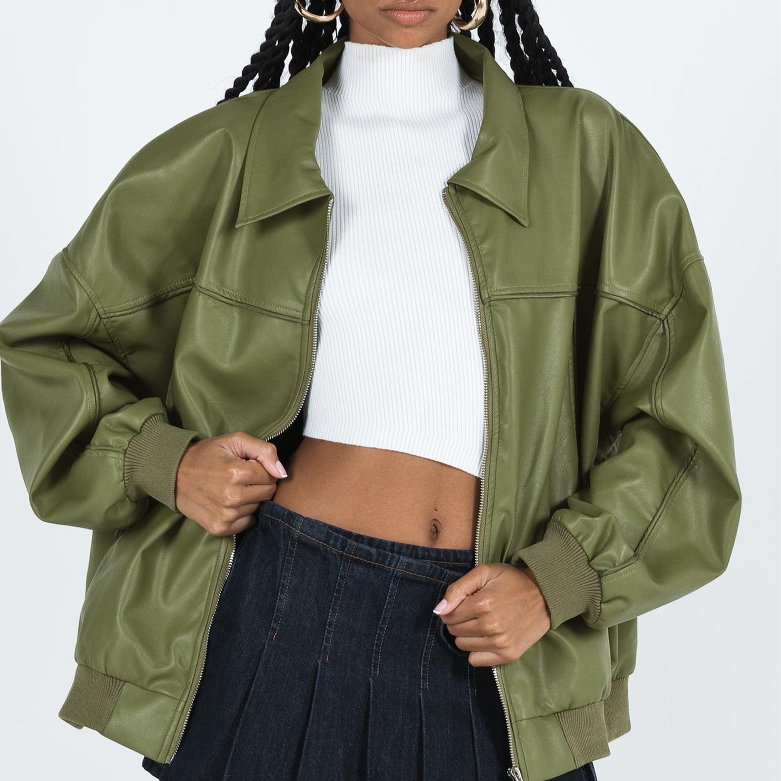 Louise | Veste en cuir véritable