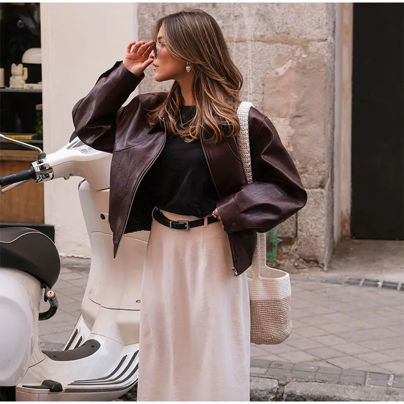 Gabrielle | Veste en cuir véritable