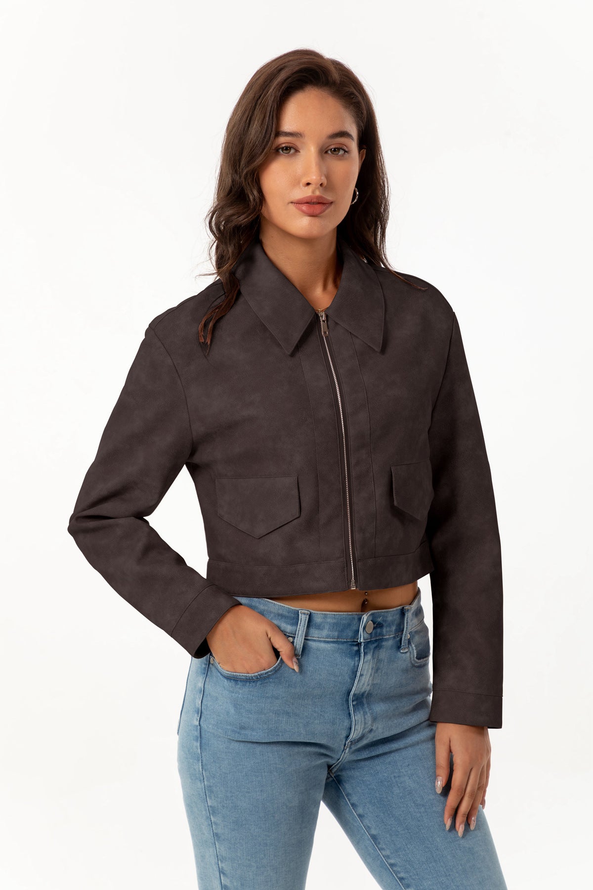 Clara | Genuine Suede Leather Jacket