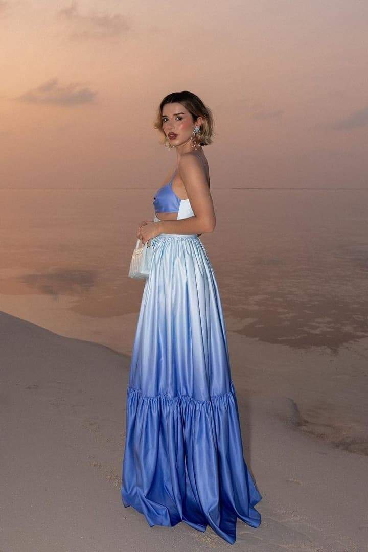 Ethel | Robe longue à découpes et dégradées