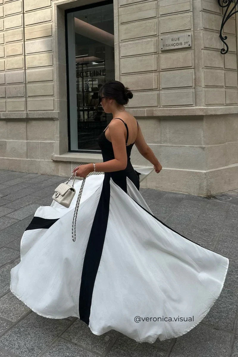 Griselda | Robe longue à blocs de couleurs