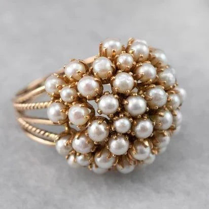 Pearl-encrusted ring 