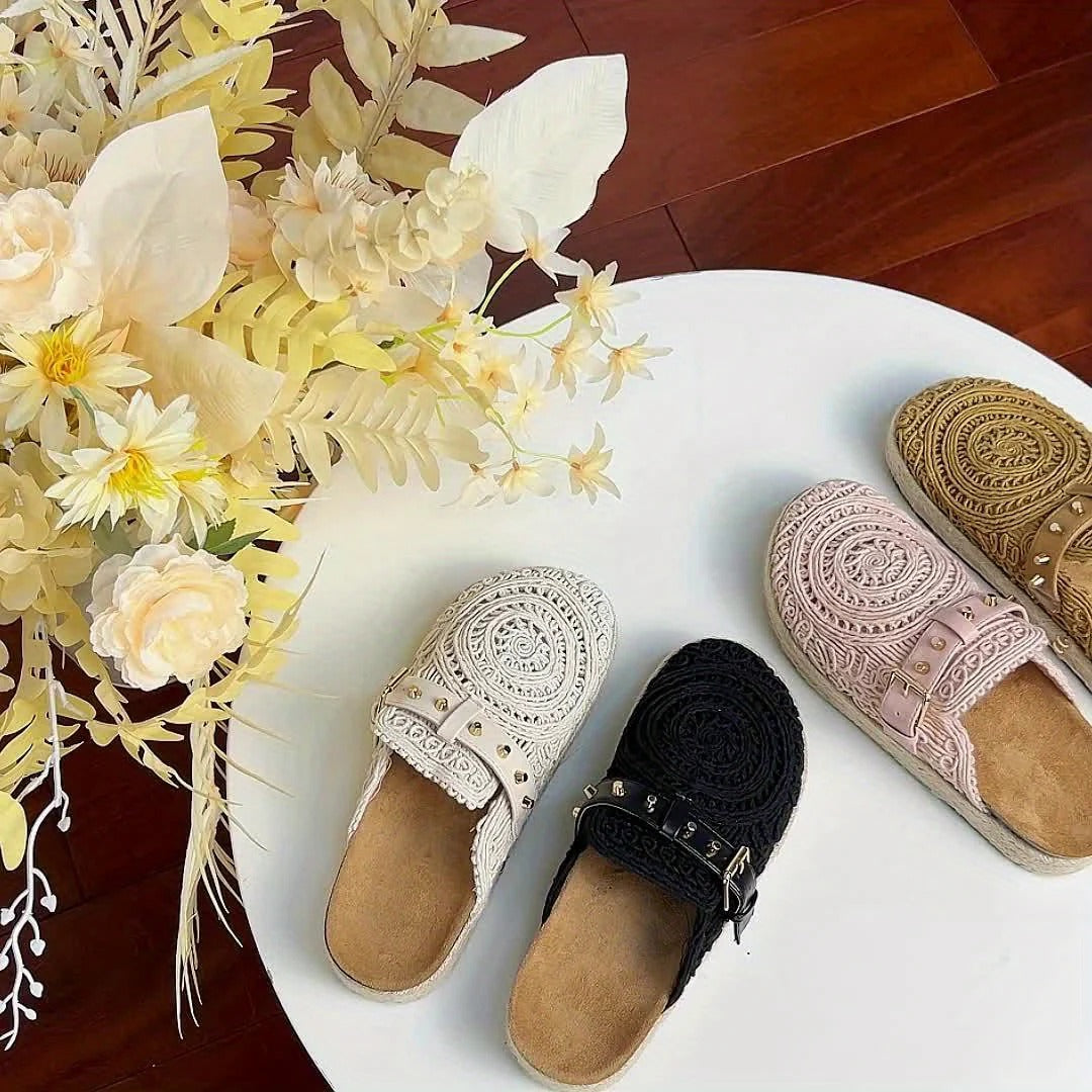 Mules bohèmes au crochet Solene™