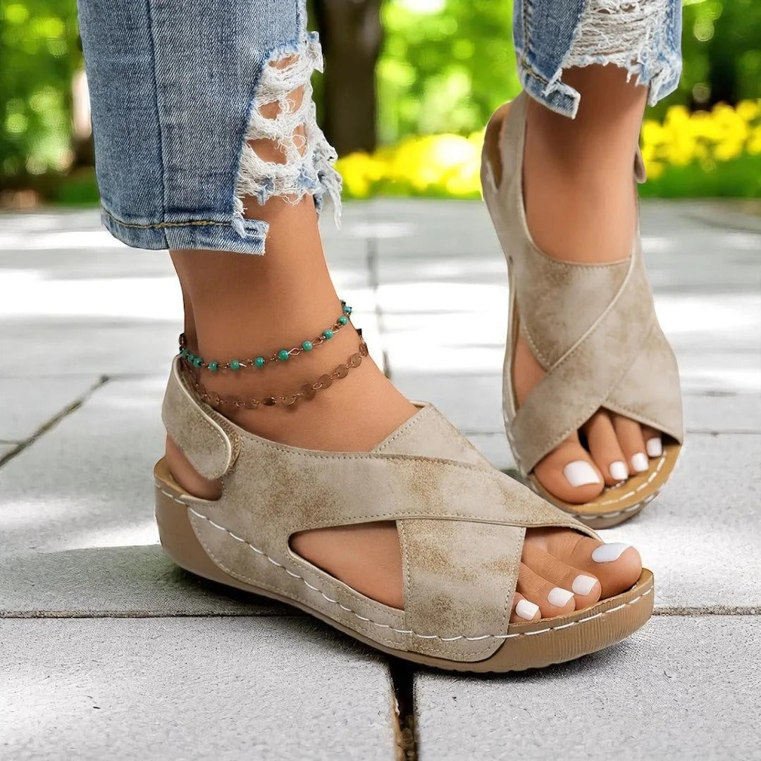 Sandales compensées à plateforme pour femmes